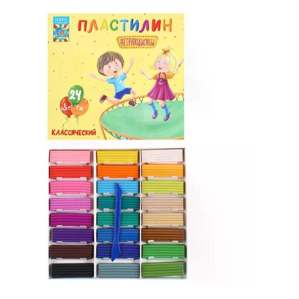 Пластилин Парк развлечений Пластилин набор 24 цвета фото