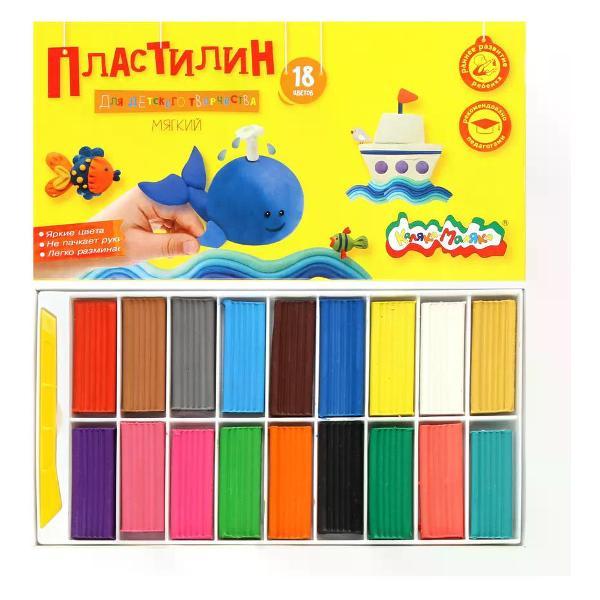 Пластилин КАЛЯКА-МАЛЯКА Пластилин набор 18 цветов