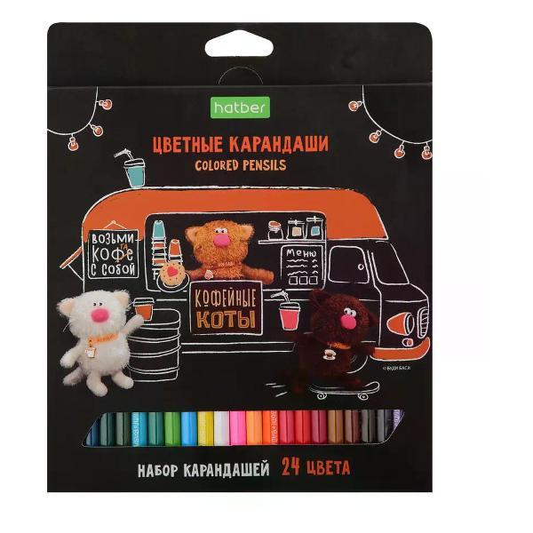 Карандаш Hatber Карандаши цветные 24 цвета