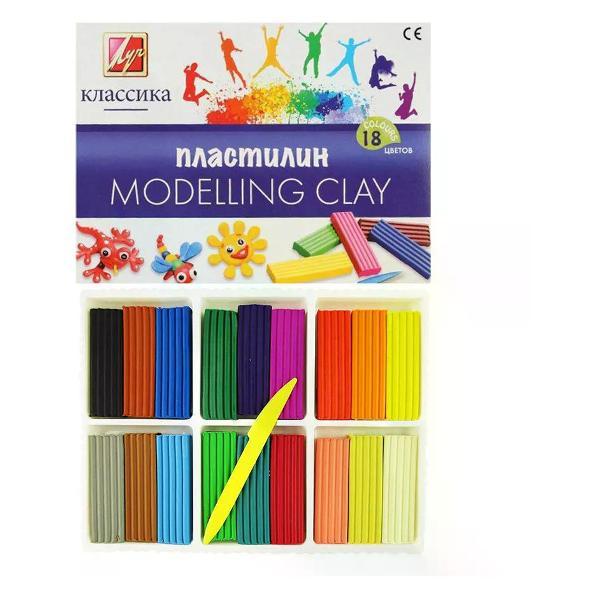 Пластилин Луч Пластилин набор 18 цветов