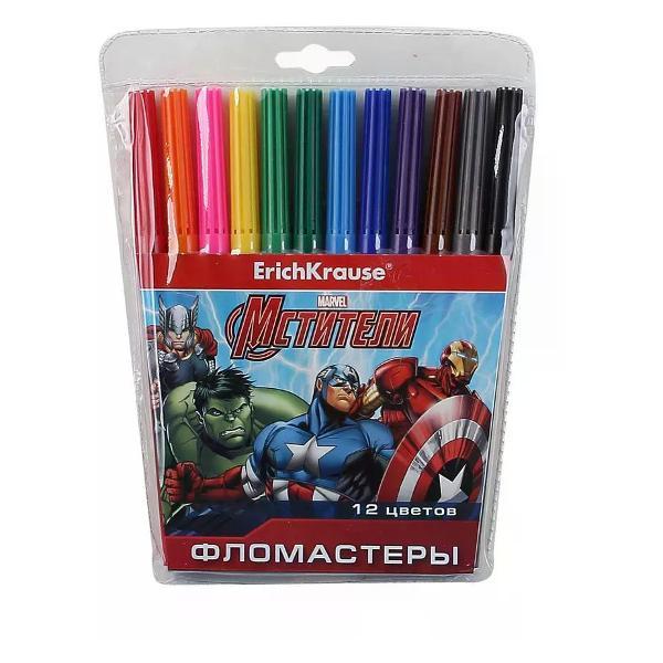 Фломастер ERICH KRAUSE Фломастеры для рисования 12 цветов смываемые