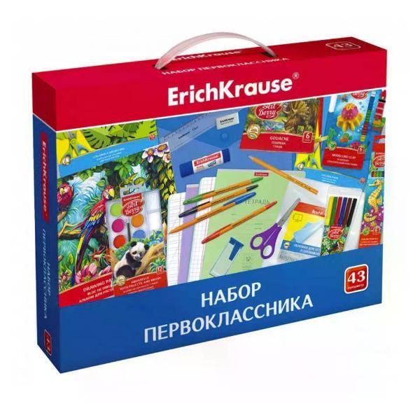 Канцелярский набор ERICH KRAUSE Набор первоклассника 43 предмета