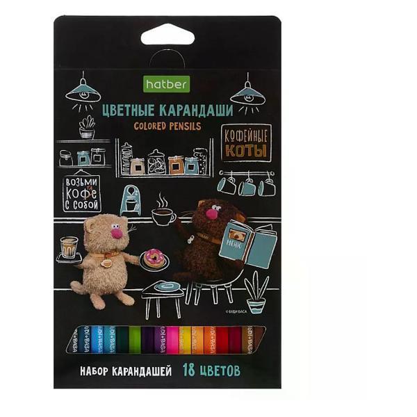Карандаш Hatber Карандаши цветные 18 цветов фото