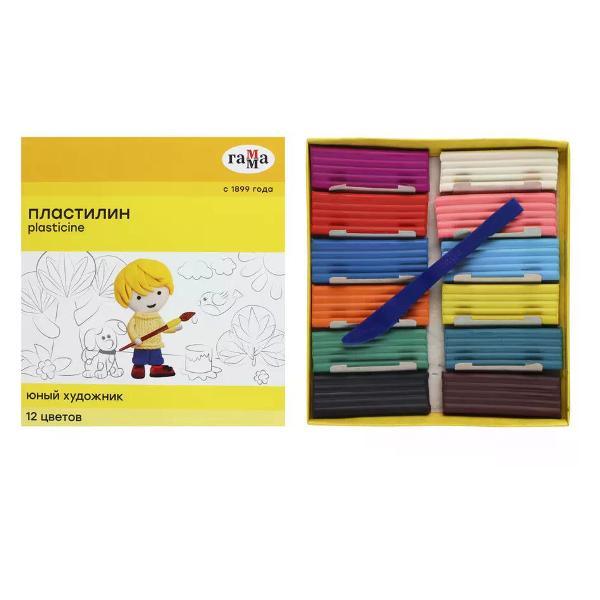 Пластилин Гамма Пластилин набор 12 цветов