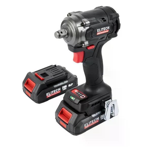Гайковерт Elitech Гайковерт аккумуляторный, 20 В Li-Ion 2x2 Ач, 450 Нм