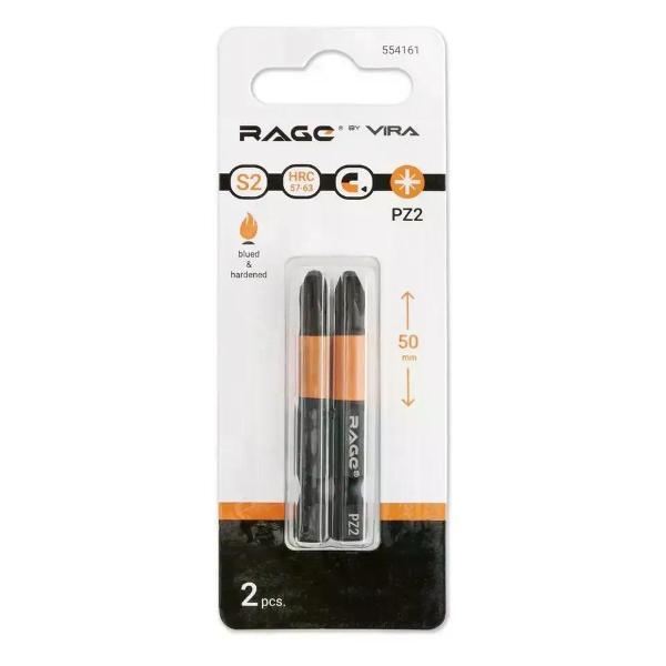 Шуруповерт RAGE Бита магнитная 554161 PZ2x50 мм, 2 шт.