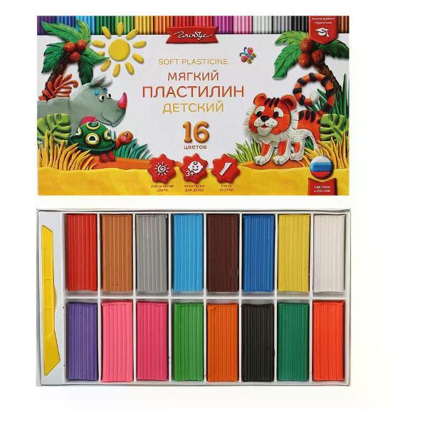 Пластилин GLOBUS Пластилин набор 16 цветов