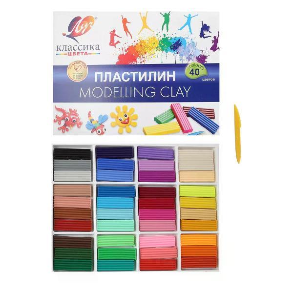 Пластилин Луч Пластилин набор 40 цветов