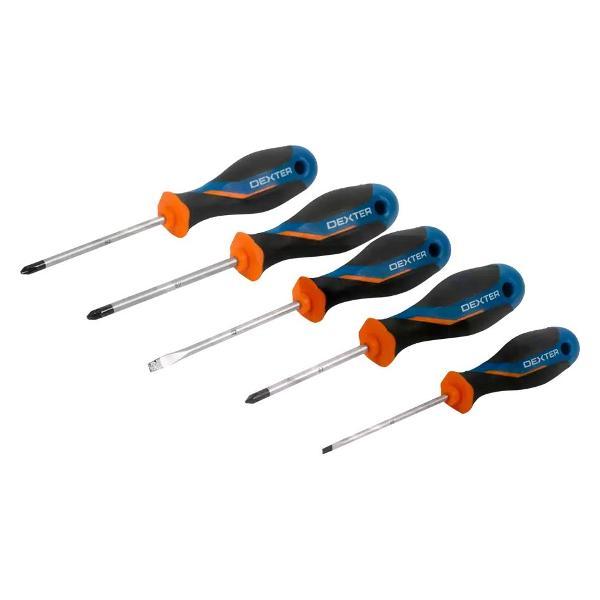 Отвертка Dexter Набор отверток SL/PH/PZ, 5 шт.