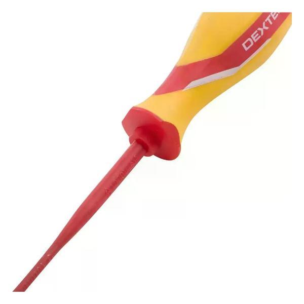 Отвертка Dexter Отвёртка диэлектрическая прямая SL4x100 мм