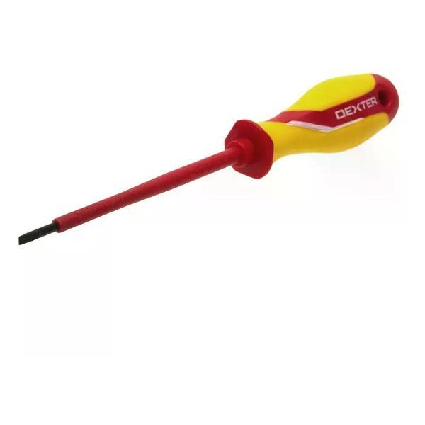 Отвертка Dexter Отвёртка диэлектрическая прямая SL3x100 мм