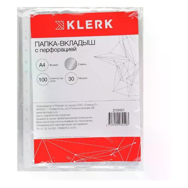 Файл-вкладыш Klerk Файл А4 100 шт