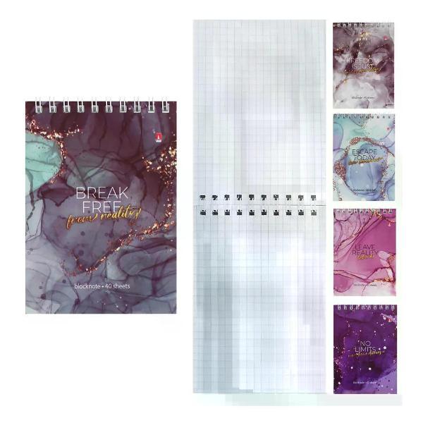 Умный блокнот Альт Блокнот А7 40 листов клетка на спирали