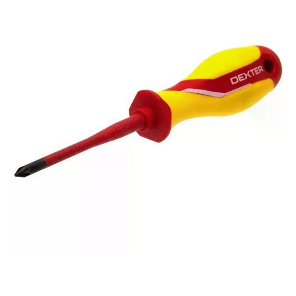 Отвертка Dexter Отвёртка диэлектрическая крестовая PZ1x80 мм