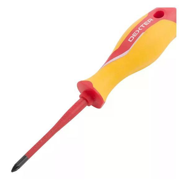 Отвертка Dexter Отвёртка диэлектрическая крестовая PZ1x80 мм