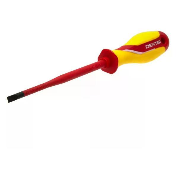 Отвертка Dexter Отвёртка диэлектрическая прямая SL5.5x125 мм