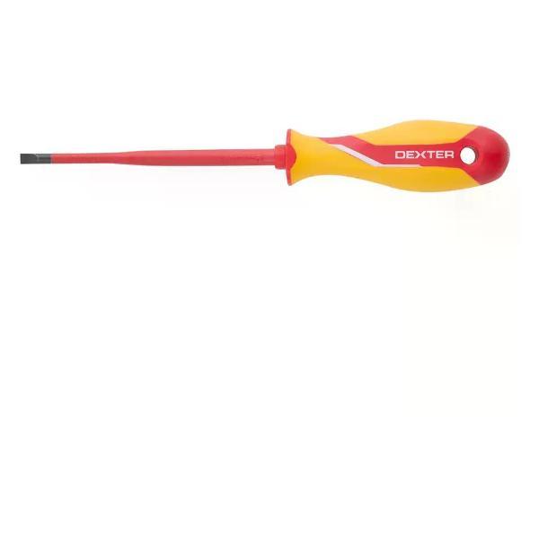 Отвертка Dexter Отвёртка диэлектрическая прямая SL5.5x125 мм