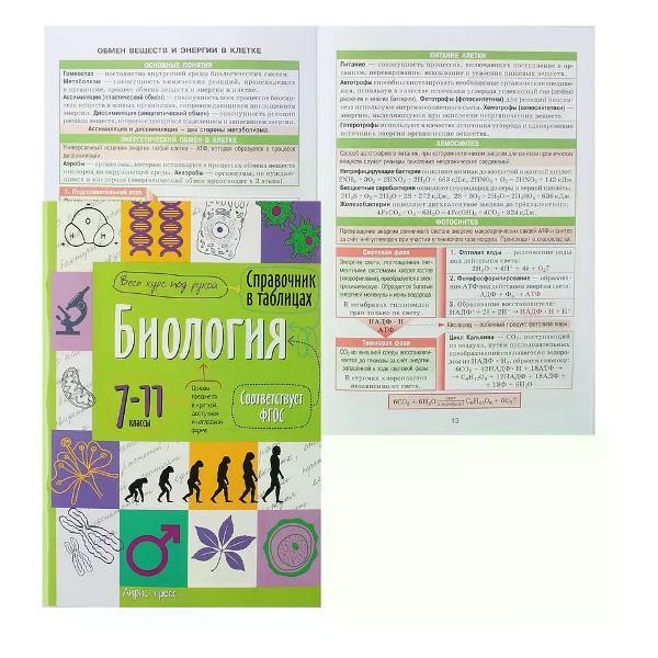 Обучающая книга Феникс Справочник по биологии 7-11 классов