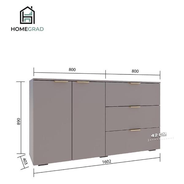 Комод HOMEGRAD Голд Бостон 1602