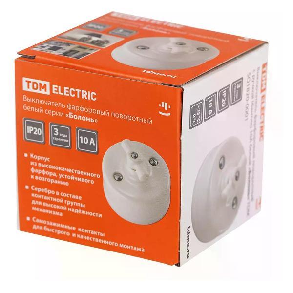 Выключатель механический TDM Выключатель поворотный ретро
