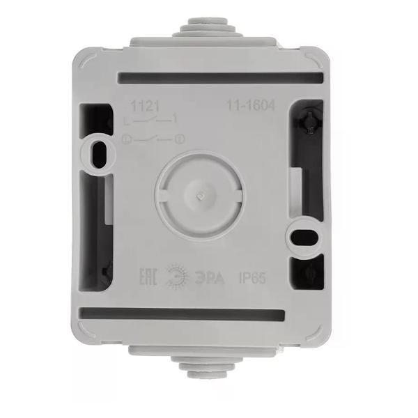 Выключатель механический ЭРА Выключатель двухклавишный накладной