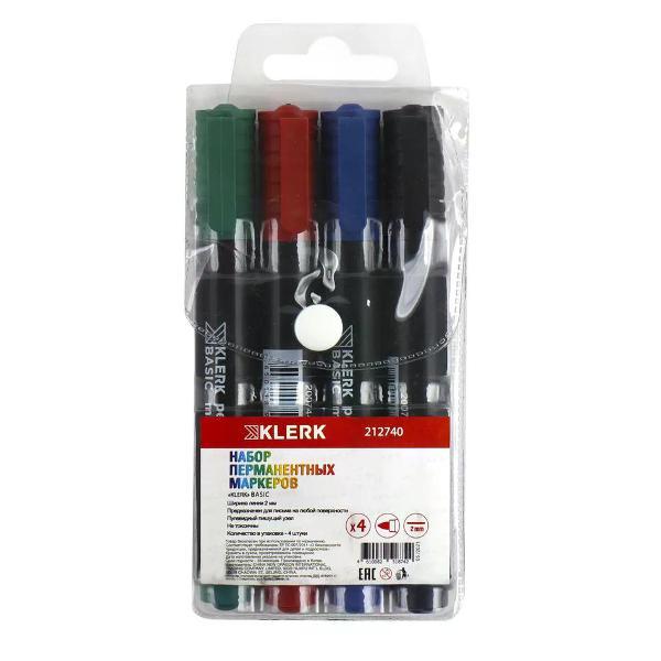 Маркер Hatber Набор маркеров перманентных 15-2 мм 4 шт фото