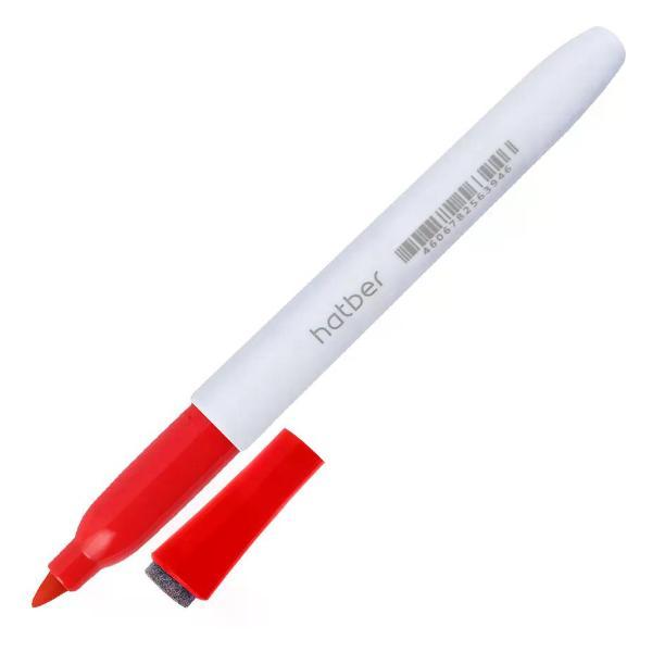 Маркер Hatber Маркер для доски пулевидный 2 мм стираемый красный