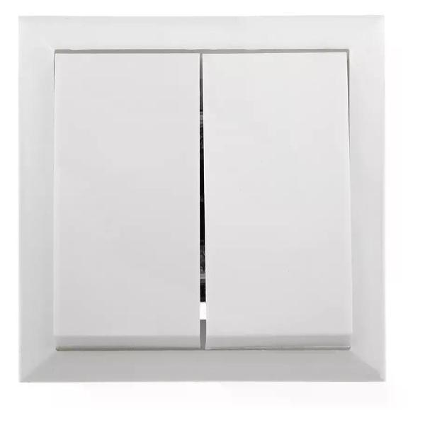 Выключатель механический СВЕТ Выключатель двухклавишный накладной