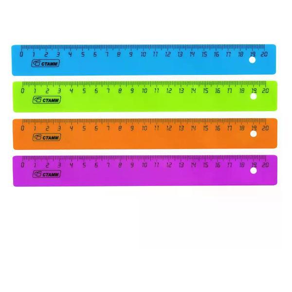 Линейка для черчения Стамм Линейка 20 см пластиковая 1 шт.