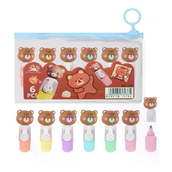 Маркер Hatber Набор перманентных маркеров 6 шт 1-4 мм