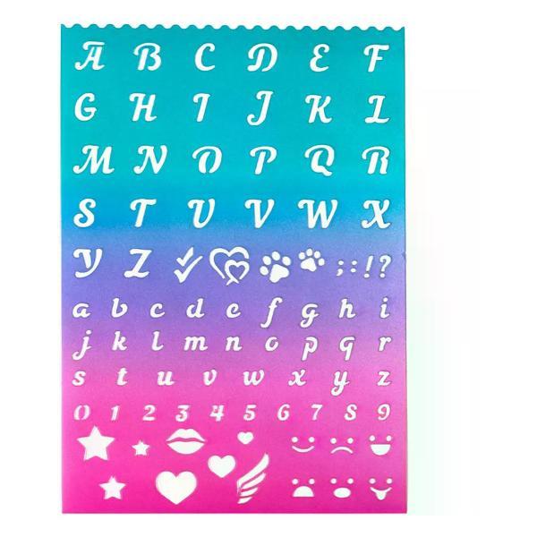 Линейка для черчения Луч Трафарет для черчения Буквы и цифры