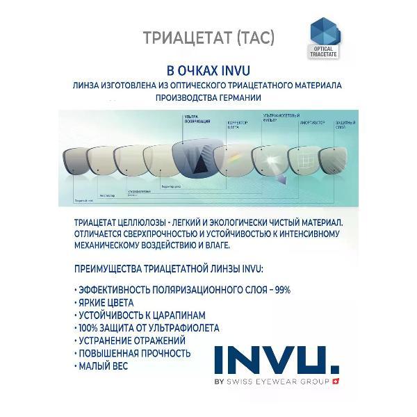 Солнцезащитные очки INVU Очки солнцезащитные мужские IB12616B