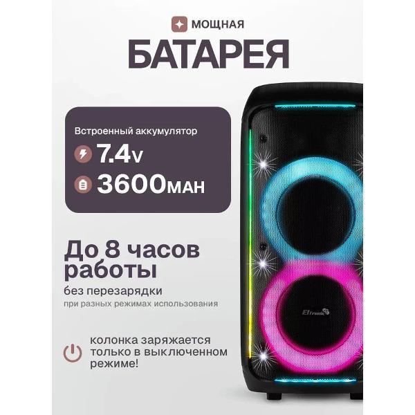 Музыкальная система MIDI Eltronic Колонка 08" (30-71 CRAZY BOX 1000) динамик 2шт/8" ELTRONIC с TWS