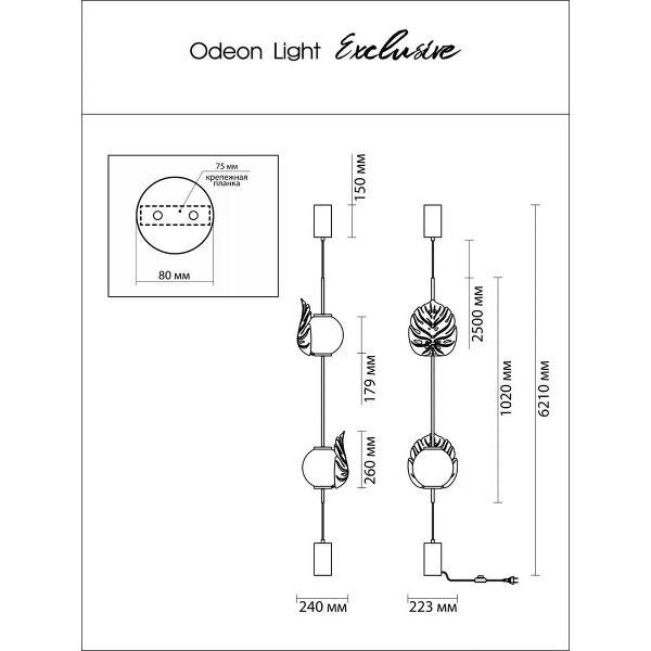 Светильник напольный, торшер ODEON LIGHT EXCLUSIVE jungle