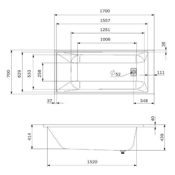 Ванна AM.PM Ванна акриловая 170x70 см
