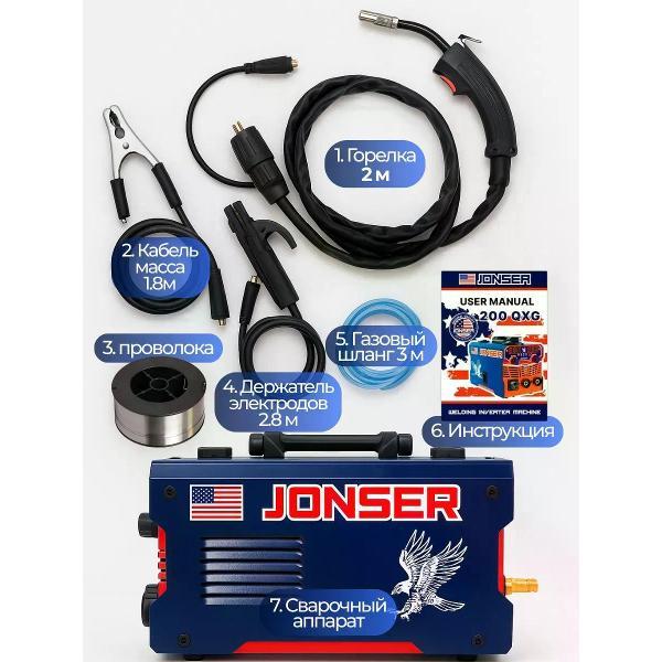 Сварочный аппарат, инвертор Jonser 200qxg