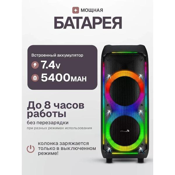 Музыкальная система MIDI Eltronic Колонка 10" (30-73 CRAZY BOX 1200) динамик 2шт/10" ELTRONIC с TWS
