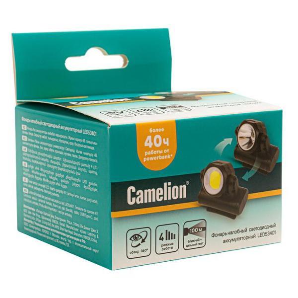 Фонарь налобный Camelion Фонарь налобный аккумуляторный Camelion LED53401