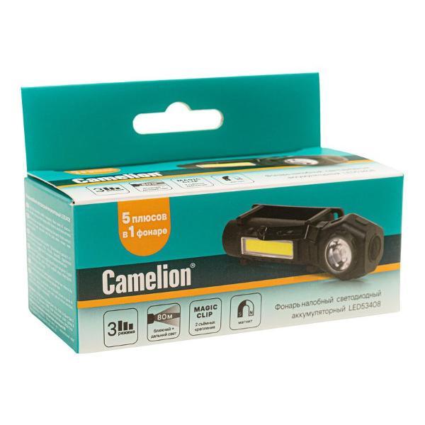 Фонарь налобный Camelion Фонарь налобный аккумуляторный Camelion LED53408