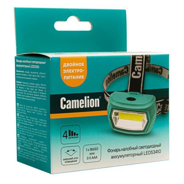 Фонарь налобный Camelion Фонарь налобный аккумуляторный Camelion LED53410
