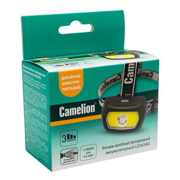 Фонарь налобный Camelion Фонарь налобный аккумуляторный Camelion LED53412