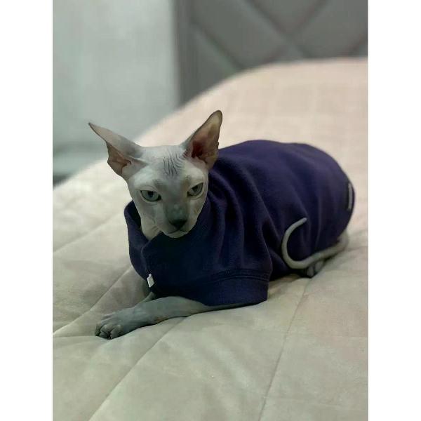 Свитер для животных МОНМОРАНСИ жилет для кошек, фиолетовый, размер М