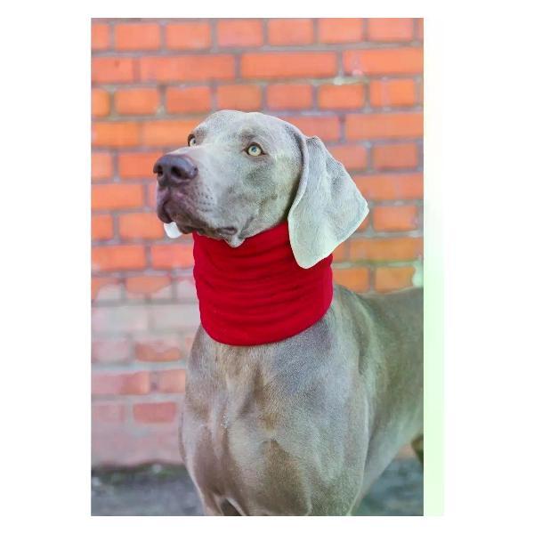 Снуд для собак МОНМОРАНСИ флисовый, красный, размер L