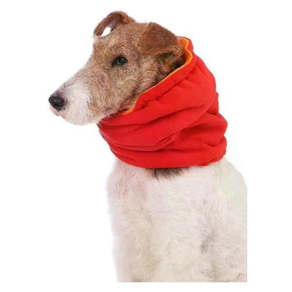 Снуд для собак МОНМОРАНСИ флисовый, красный, размер L