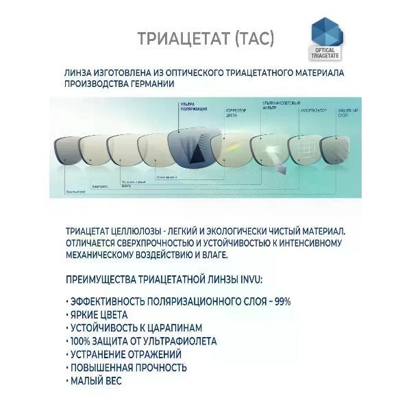 Солнцезащитные очки INVU мужские B1207A