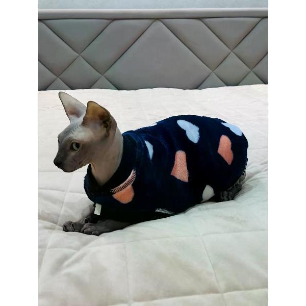 Свитер для животных МОНМОРАНСИ жилет для кошек, сердца, размер М