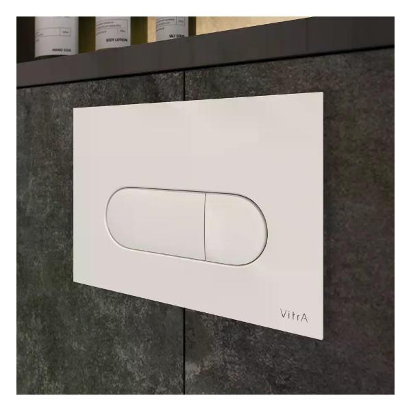 Система инсталляций и смыва VitrA Кнопка смыва VitrA Root Round глянцевая белая