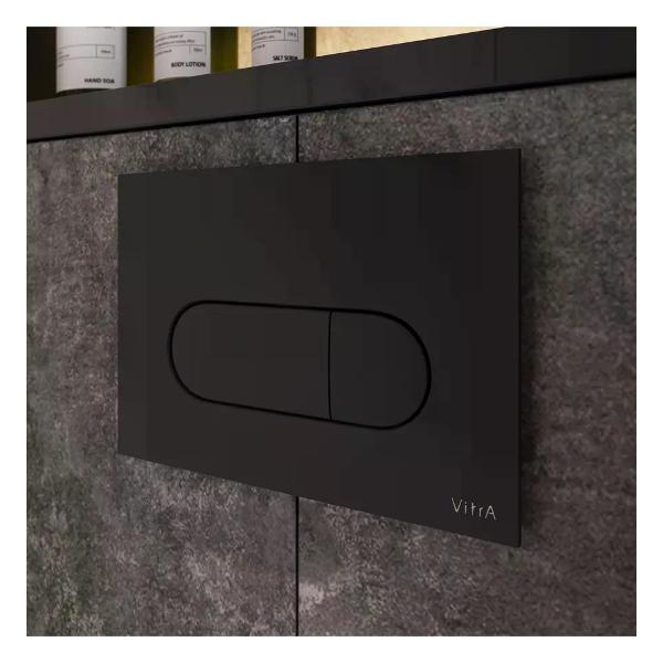 Система инсталляций и смыва VitrA Кнопка смыва VitrA Root Round матовая черная