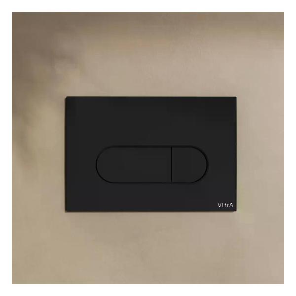 Система инсталляций и смыва VitrA Кнопка смыва VitrA Root Round матовая черная