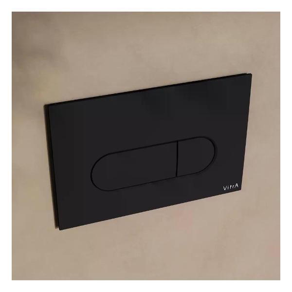 Система инсталляций и смыва VitrA Кнопка смыва VitrA Root Round матовая черная